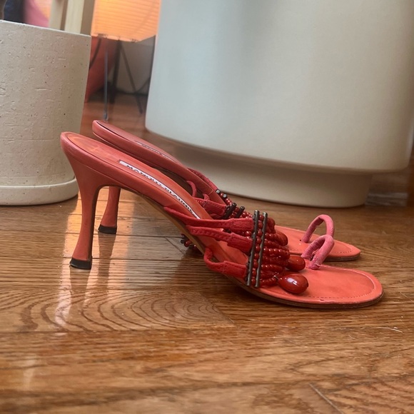 Manolo Blahnik beaded kitten heel sandals 👠 - Picture 14 of 14